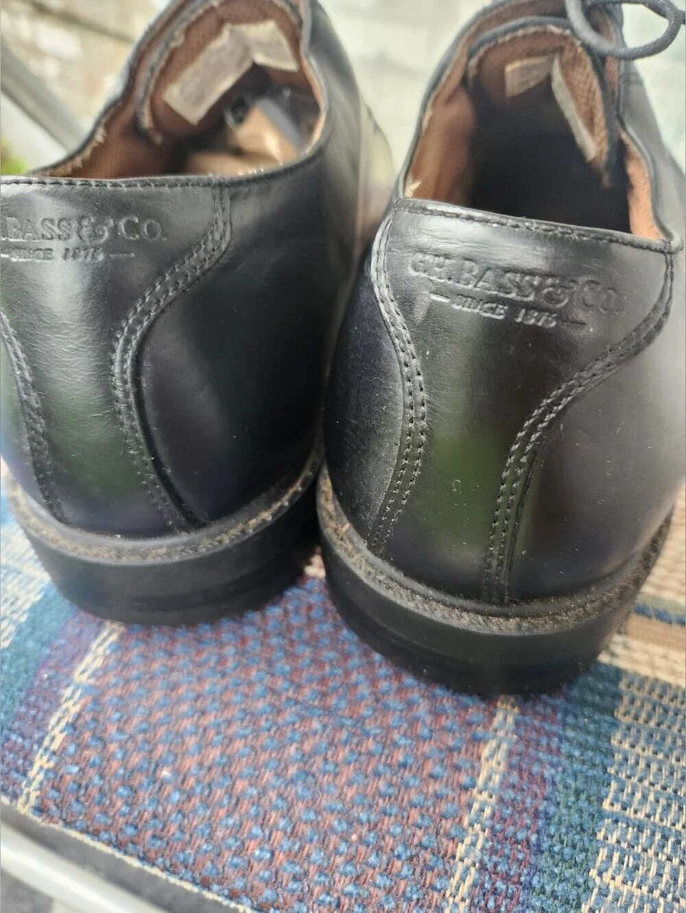 GH BASS BLACK DRESS shoes Lace Up Like New Size 10.5